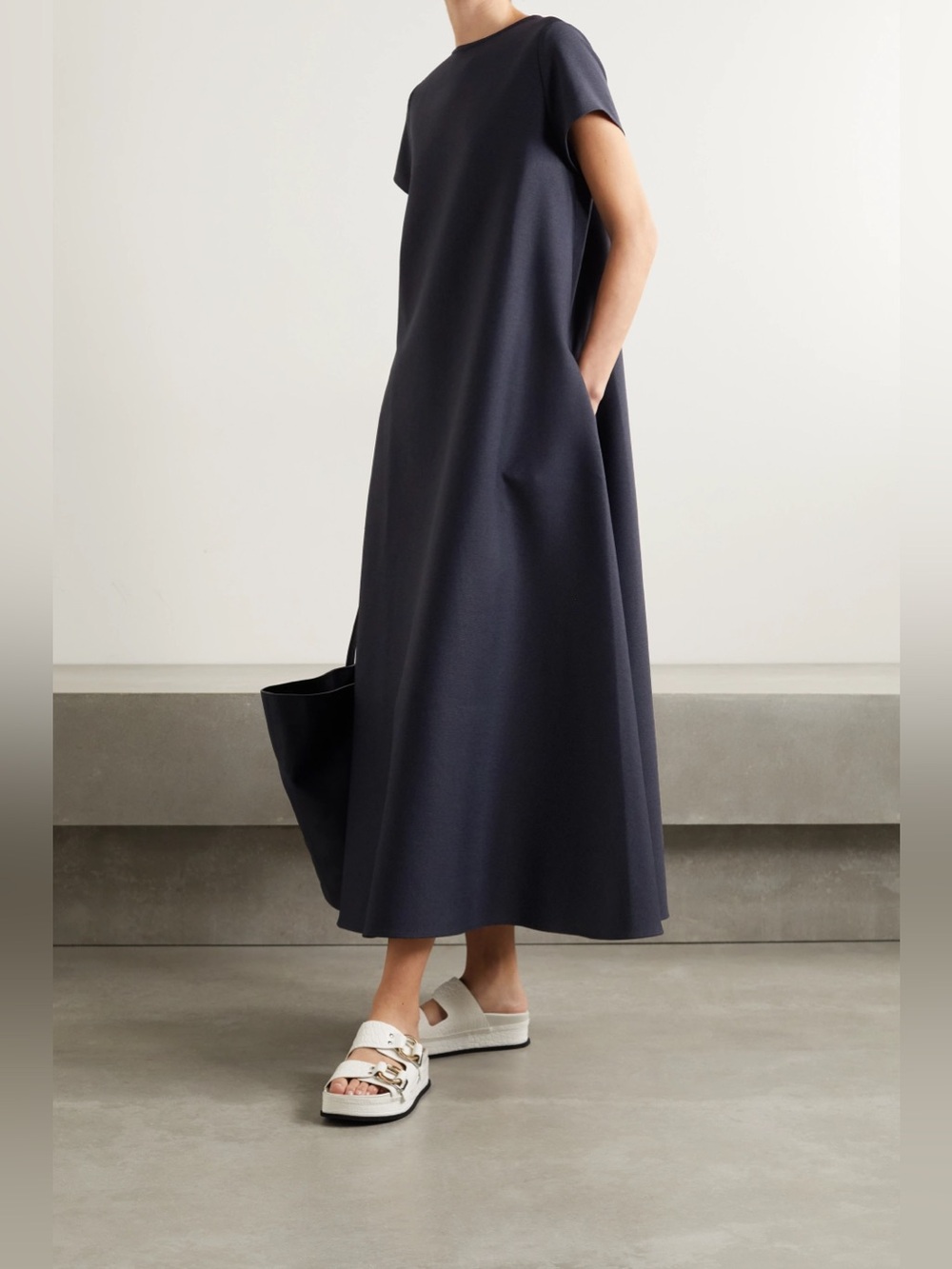 FRANKIE SHOP Dakota Grain De Poudre Maxi Dress
